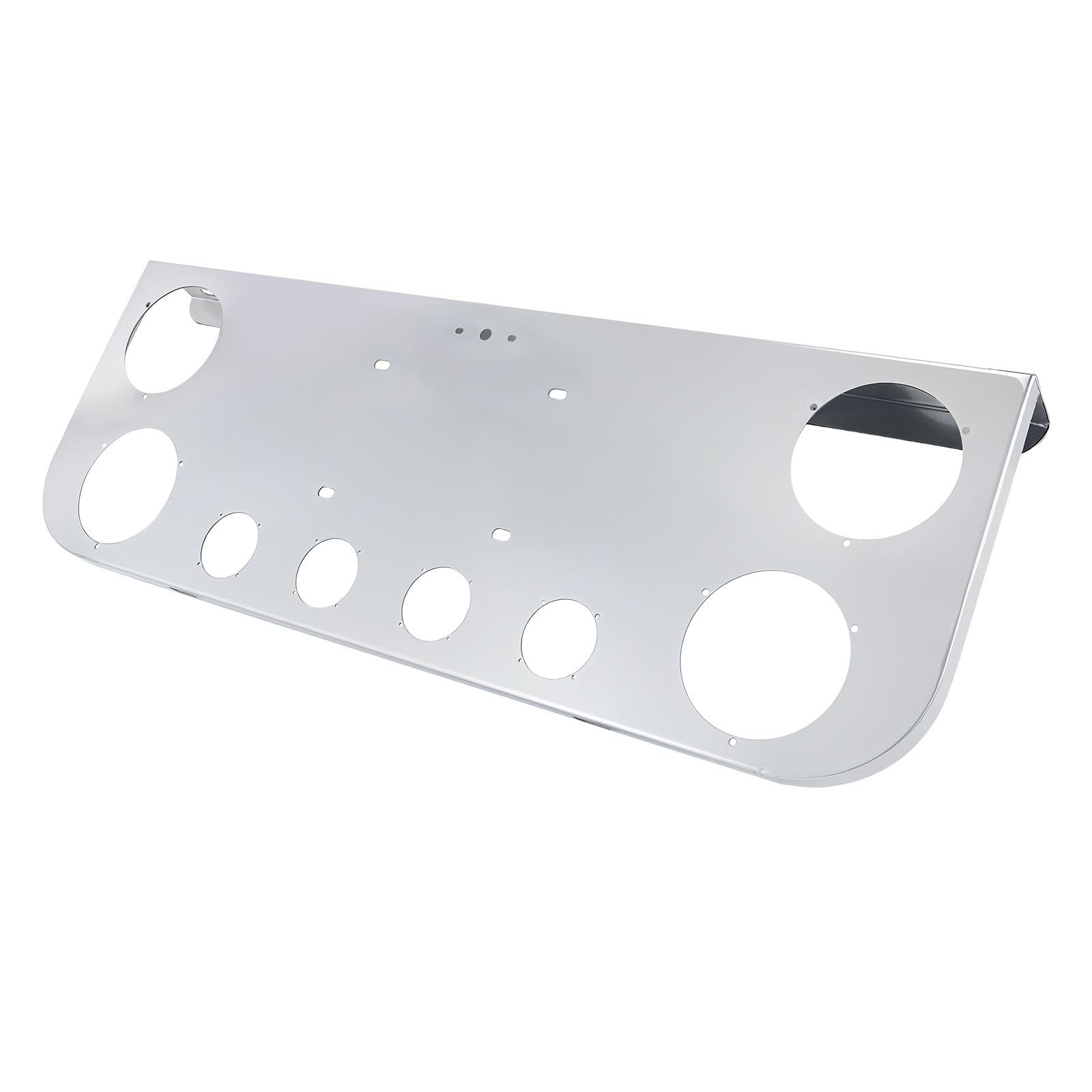 Tail Light Panel Stainless Steel with Four 4.49" and Four 2.31" Light Round C...