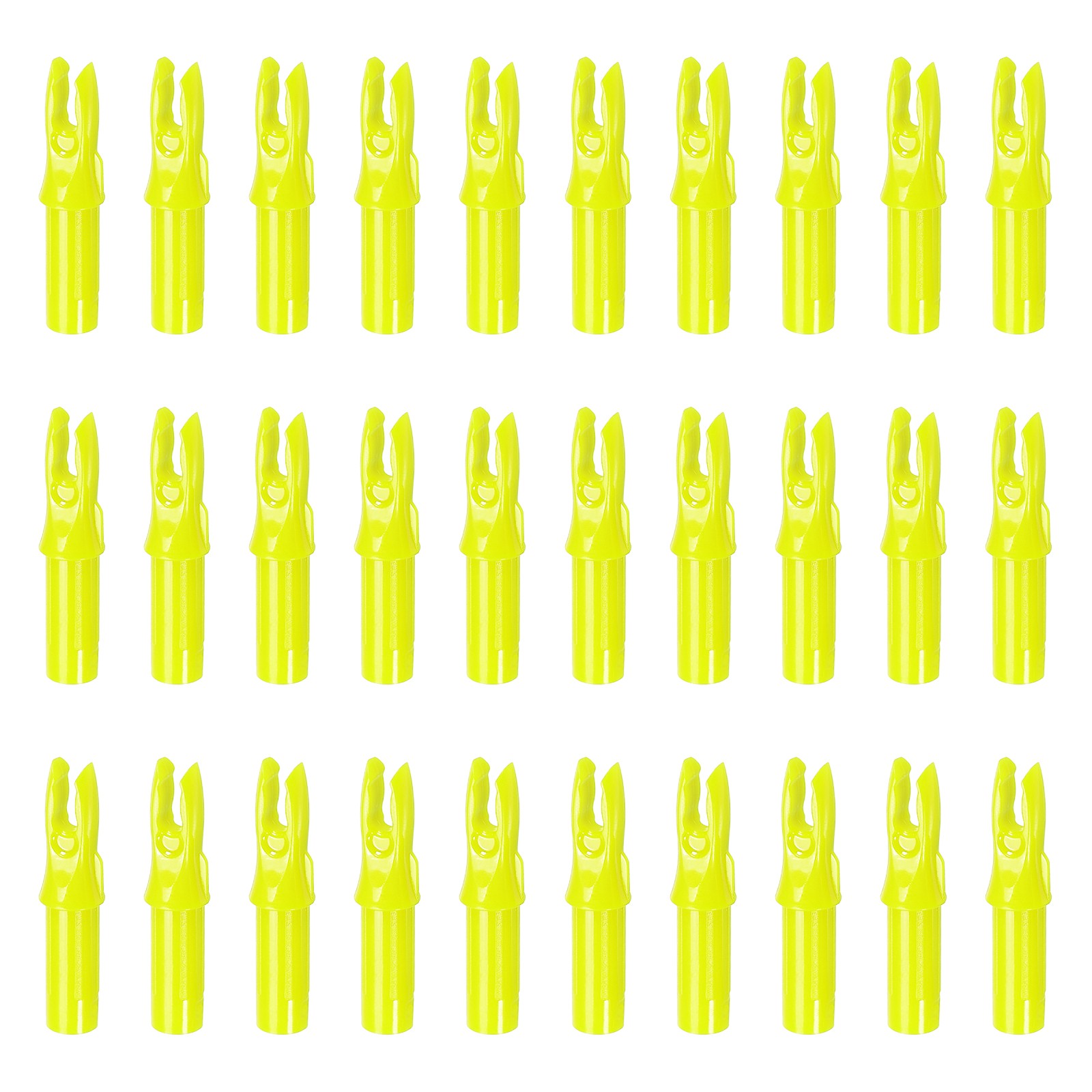 Plastic Archery Arrow Nocks .244"/6.2mm(Yellow, Pack of 30)