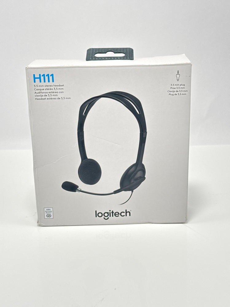 Logitech H111 Wired Stereo Headset with Mic 3.5mm for PC Mac Laptop