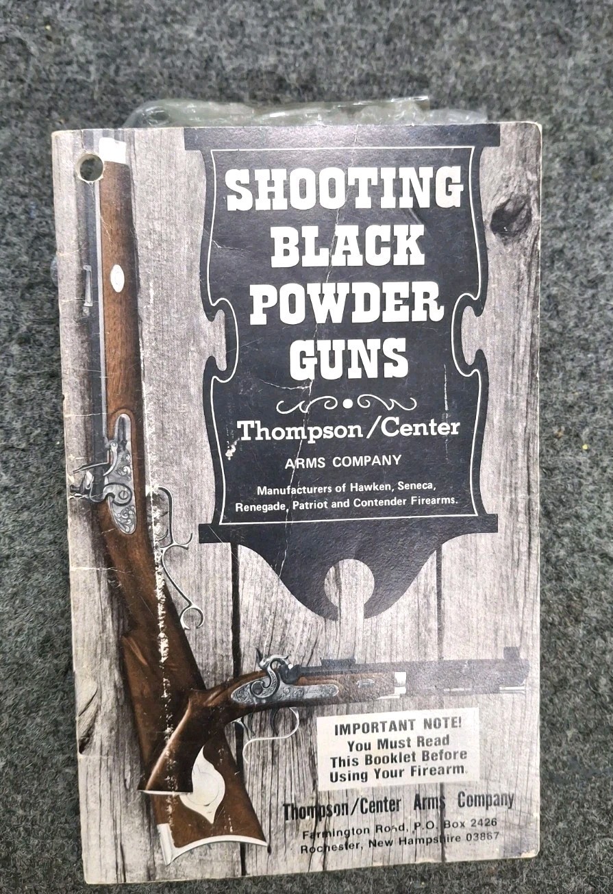 Thompson Center Shooting Black Powder Guns 1981 Manual Book T/C