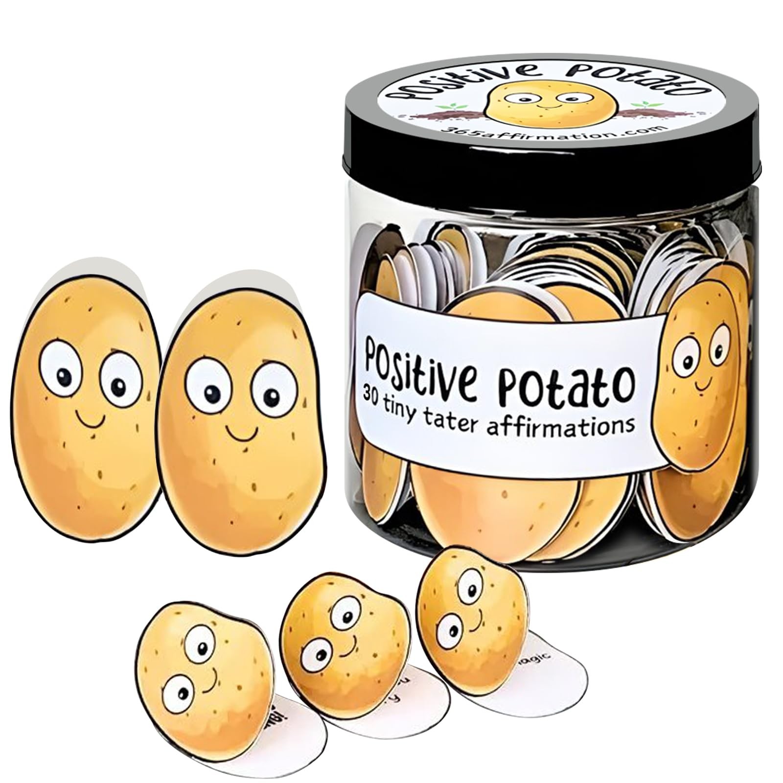 TKWINKT 30 Pack Positive Pickles Affirmations, Emotional Support Potato