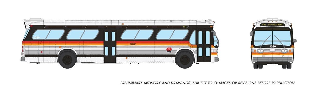 Rapido Trains 753140 HO Los Angeles SCRTD Deluxe New Look Bus #1020