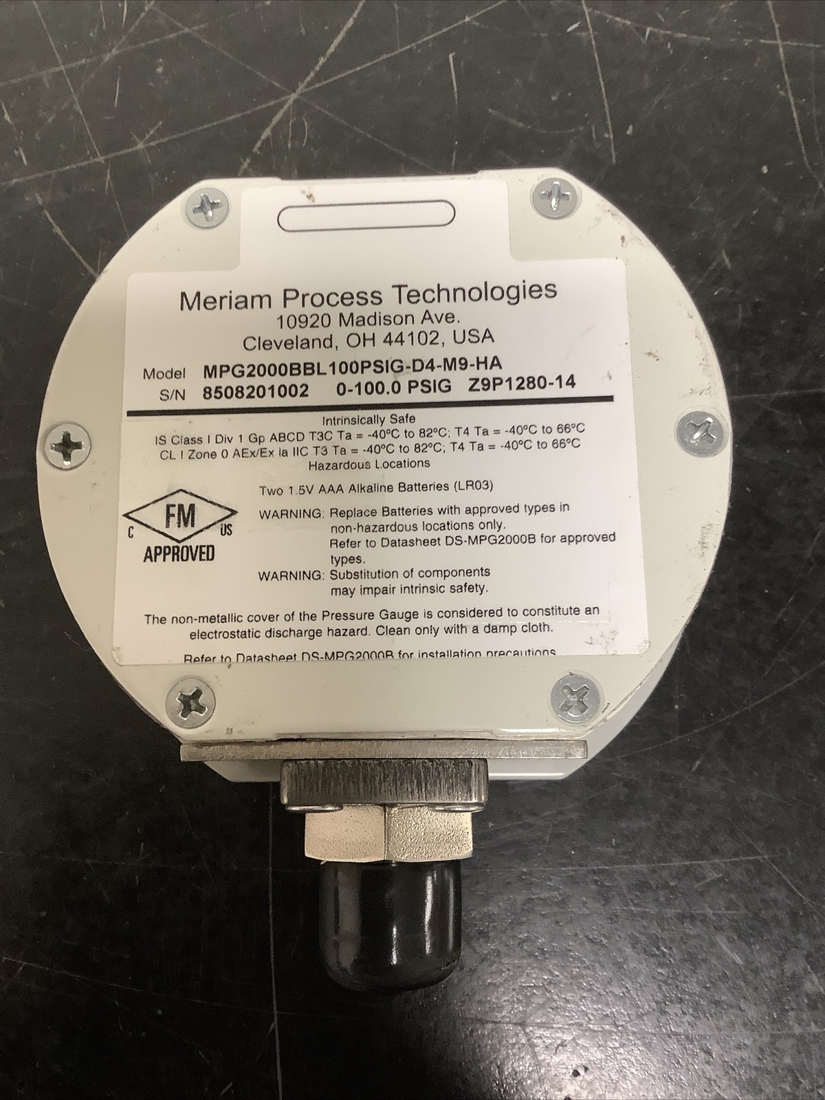 MeriGauge Mini Meriam Model MPG2000BBL