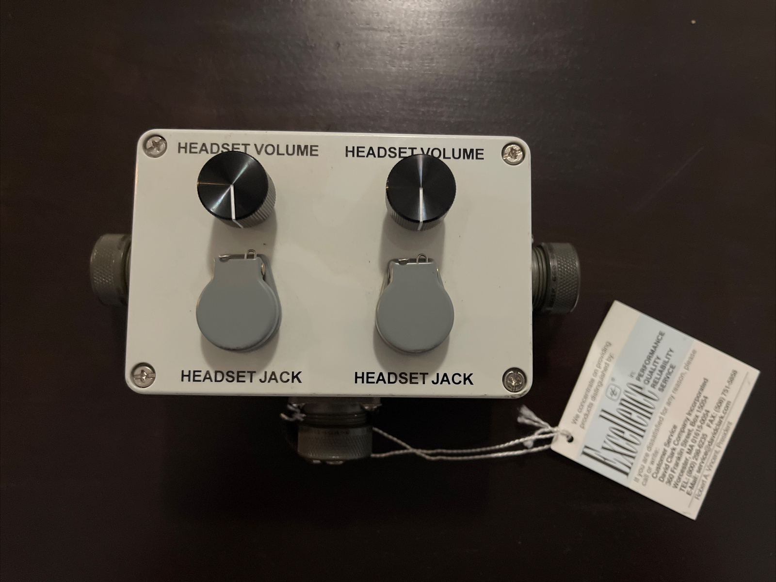 David Clark Dual Headset Intercom Station U3806