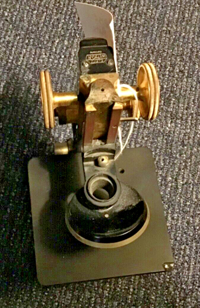 Ernst E.Leitz Wetzlar microscope Vintage Original Brass Knobs ASIS Parts Salvage