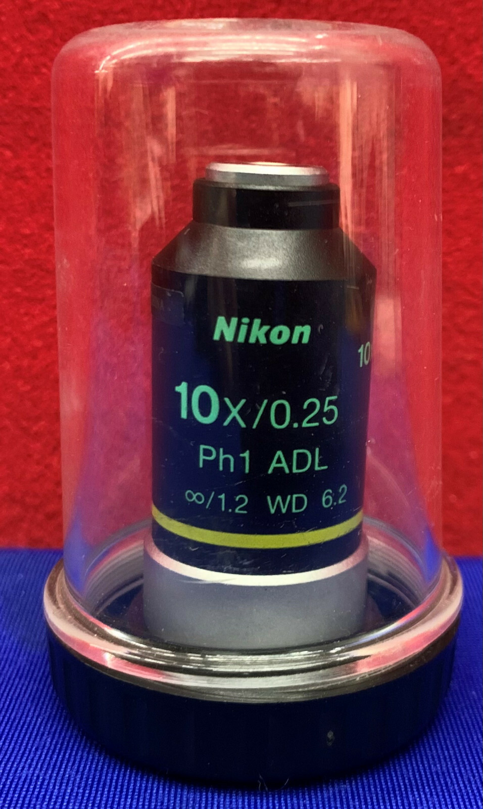 Nikon 10x/0.25 Ph1 ADL Infinite /1.2 WD 6.2 Microscope Objective