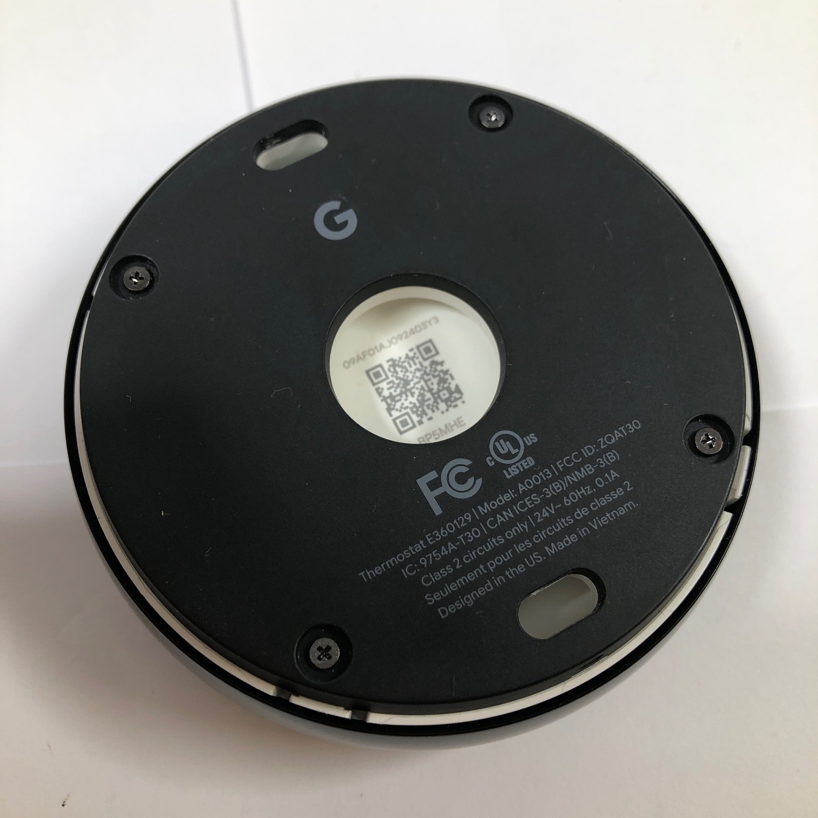 Nest Learning Thermostat 3rd Gen Smart Programmable A0013 - Black Mirror