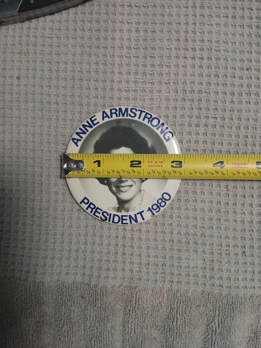 ANNE ARMSTRONG PRESIDENT 1980 PINBACK BUTTON POLITICAL