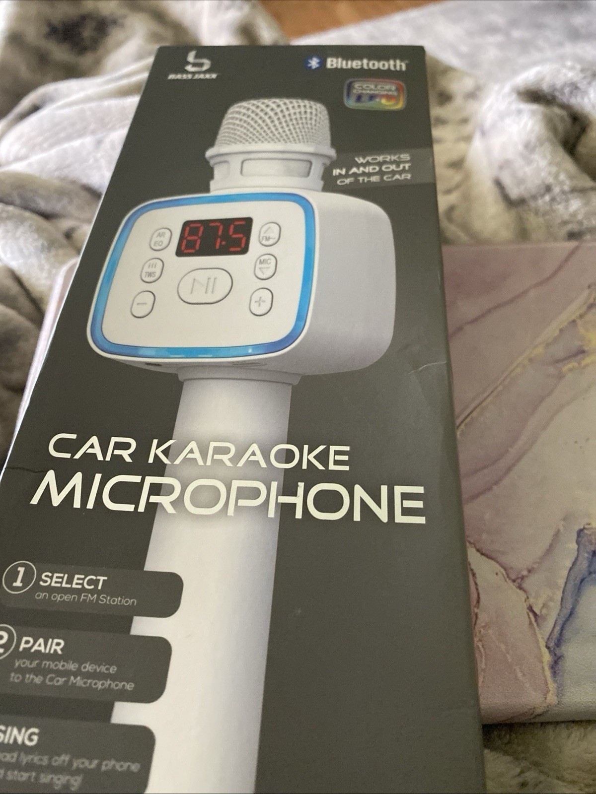 Bass Jax Portable Bluetooth Car Karaoke Microphone