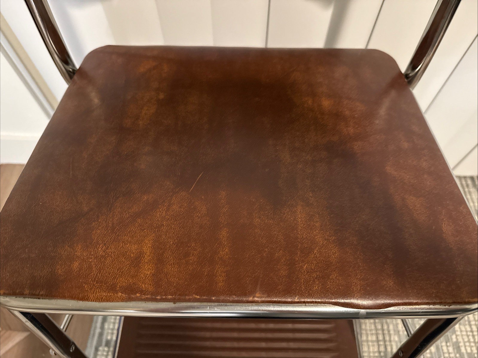Cosco Vintage Brown Two Step Stool Chair
