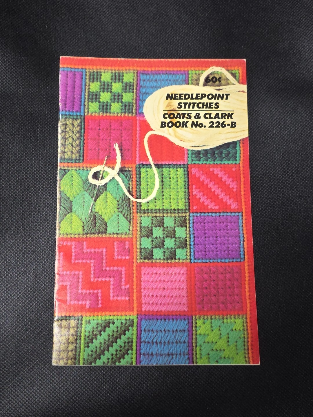 Needlepoint Stitches Coats Clark Book 226 B Instructions Project Vintage