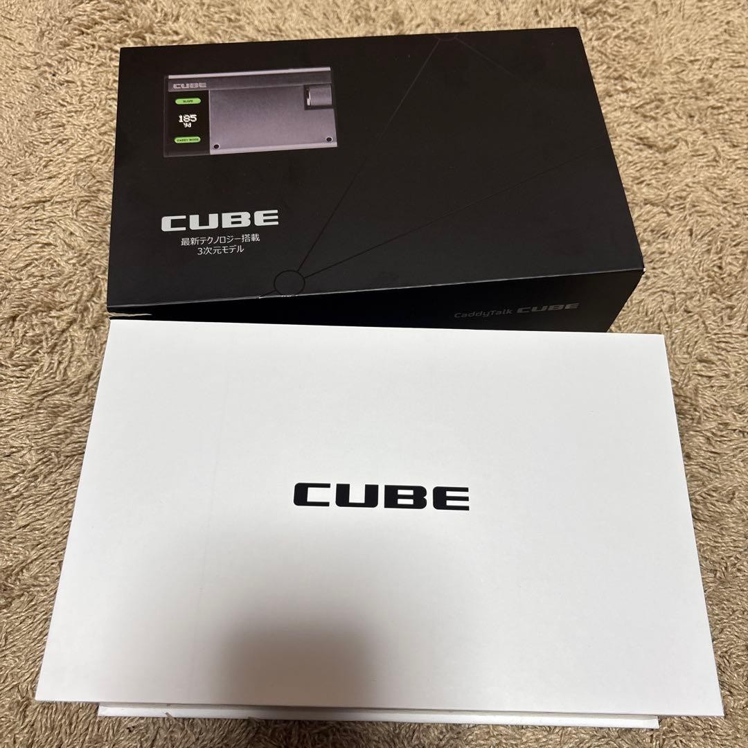 CaddyTalk CUBE Golf Laser Rangefinder Silver Used with Manual