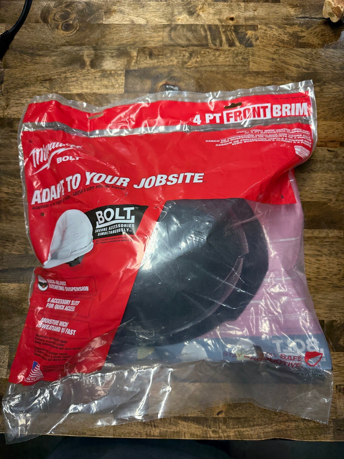 Milwaukee Tool 48-73-1210 Bolt Black Front Brim Vented Hard Hat W/4Pt