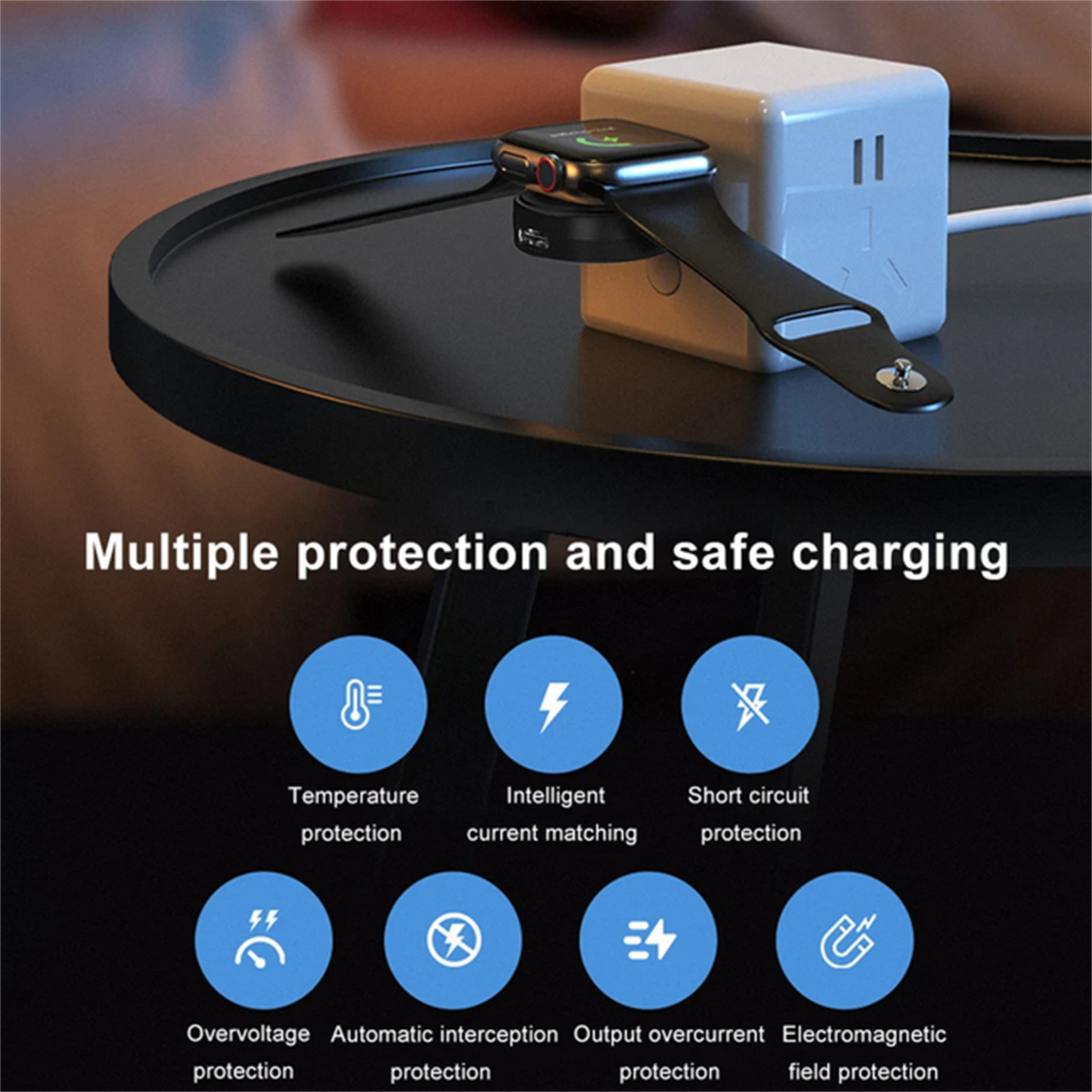 1Pc Mini Portable Wireless USB Type-C Smart Watch Charging Dock For Apple Watch-