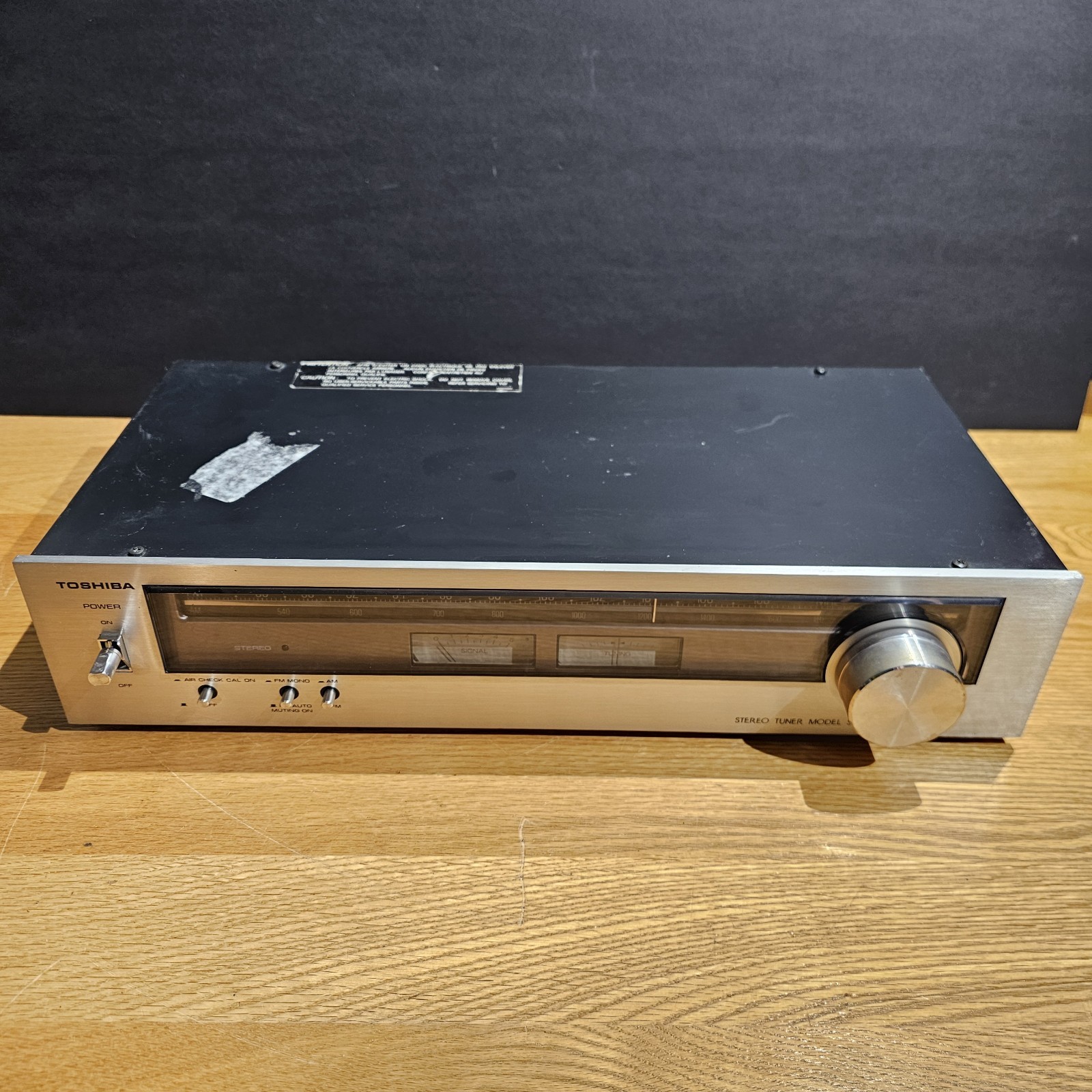 Toshiba ST-335 Stereo Tuner - Black Silver - TESTED - WORKS - Japan
