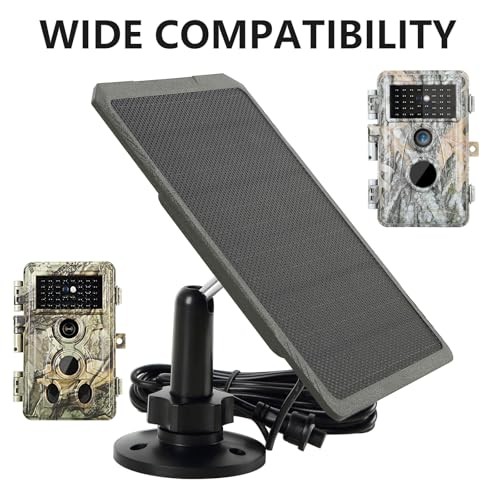 Trail Camera Solar Panel, Solar Battery Charger Kit 12V/1A, 9V/1.3A, 6V/2A,
