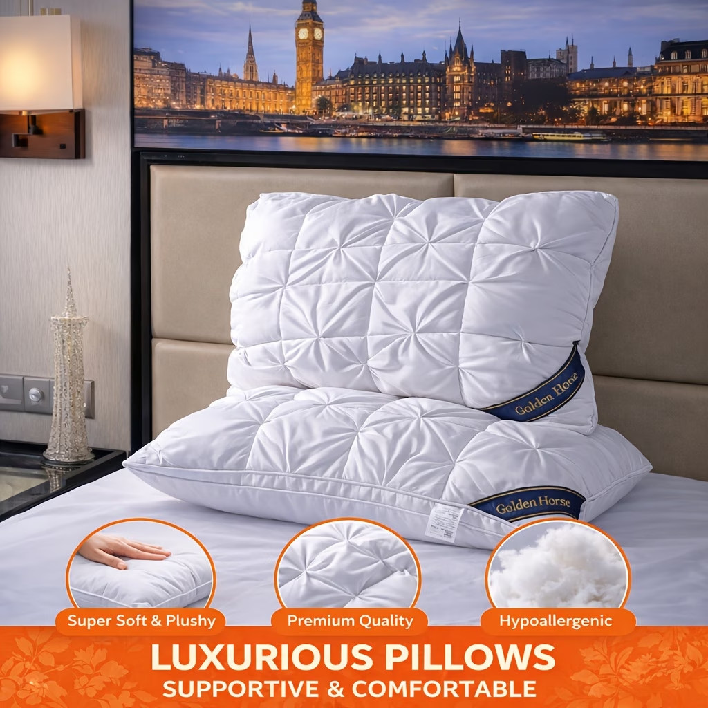 Luxury Hotel Style Pillow Soft Lightweight White Machine Washable Bed Pillow