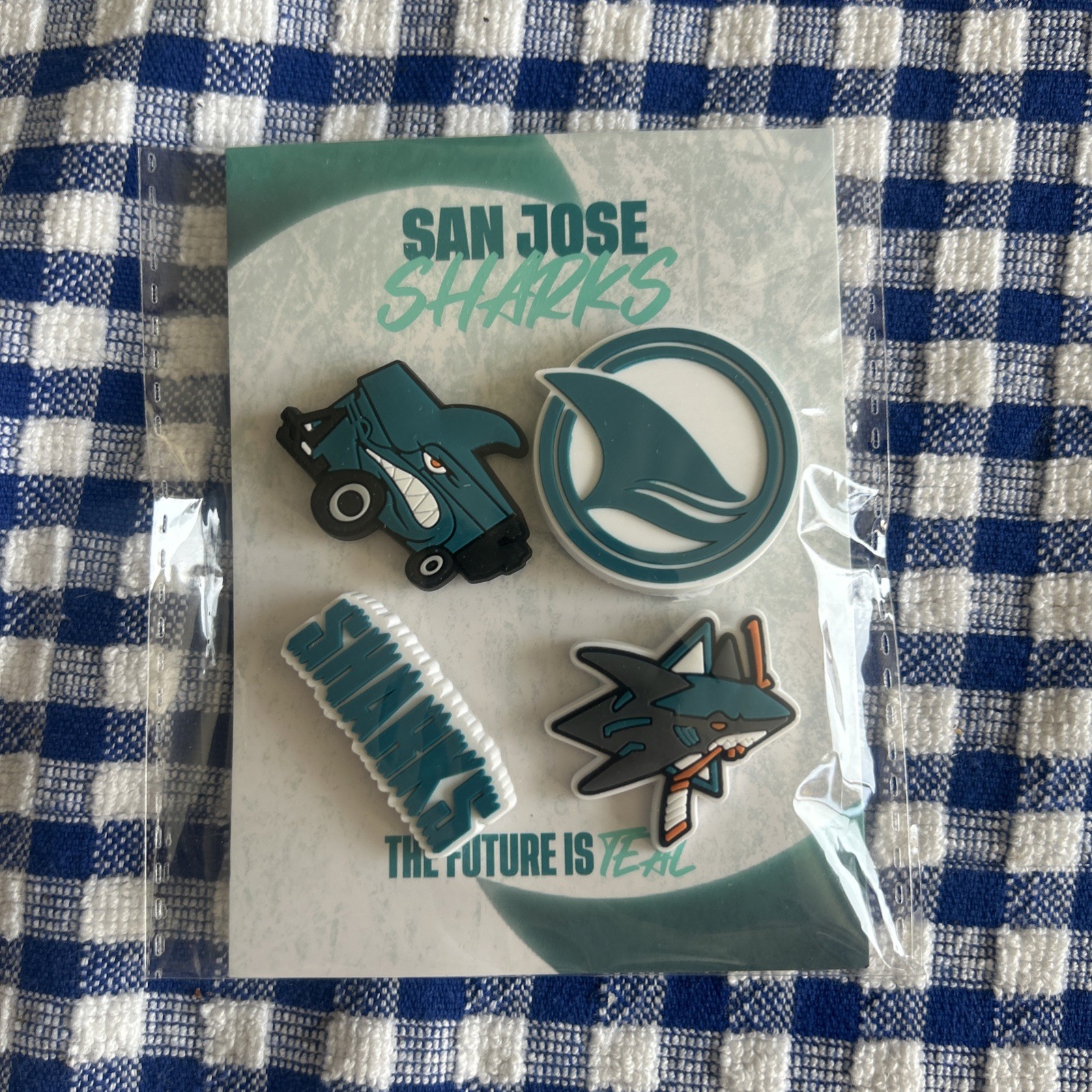 NHL San Jose Sharks SGA Croc Shoe Charms 11/23 2025,  Promotional NEW Sealed