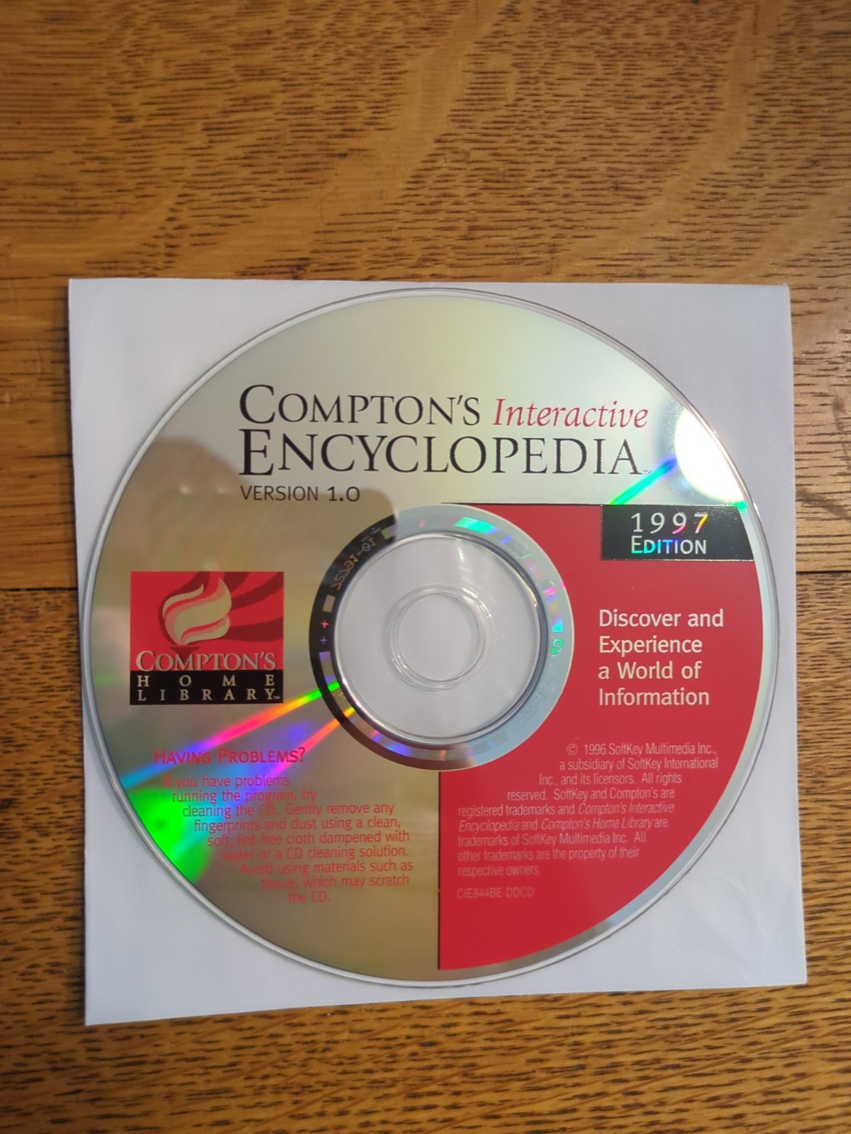 1998 Compton's Home Library Interactive Encyclopedia CD-ROM TLC disc only