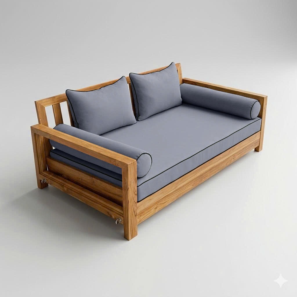 COVER ONLY STYLE 4 Mattress Pillow Daybed Porch Swing Contrast Trim Twin AD001