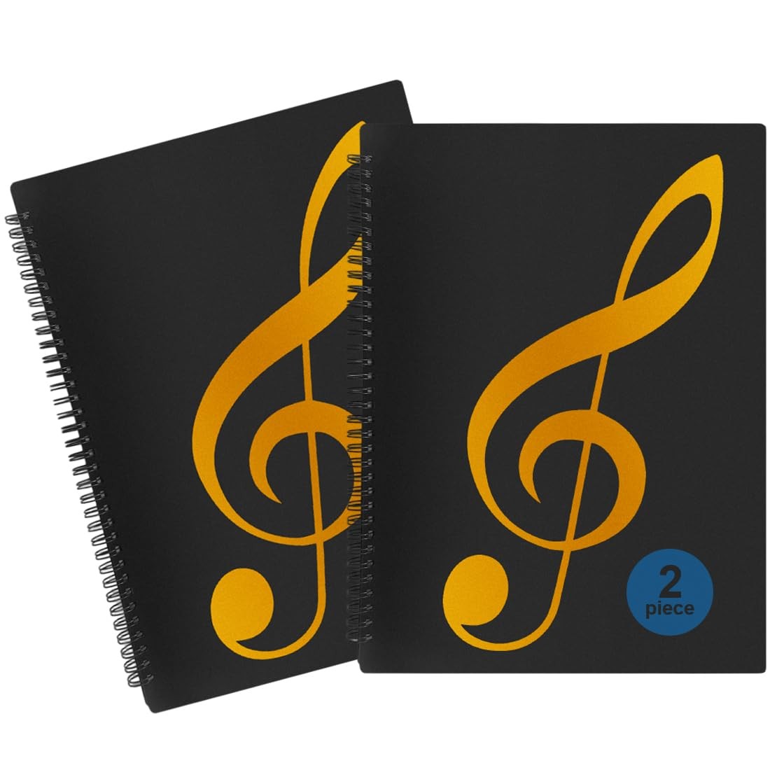2 PCS Sheet Music Folder Page 8.5x11 Inch Allow Annotations 40 Pages Binder
