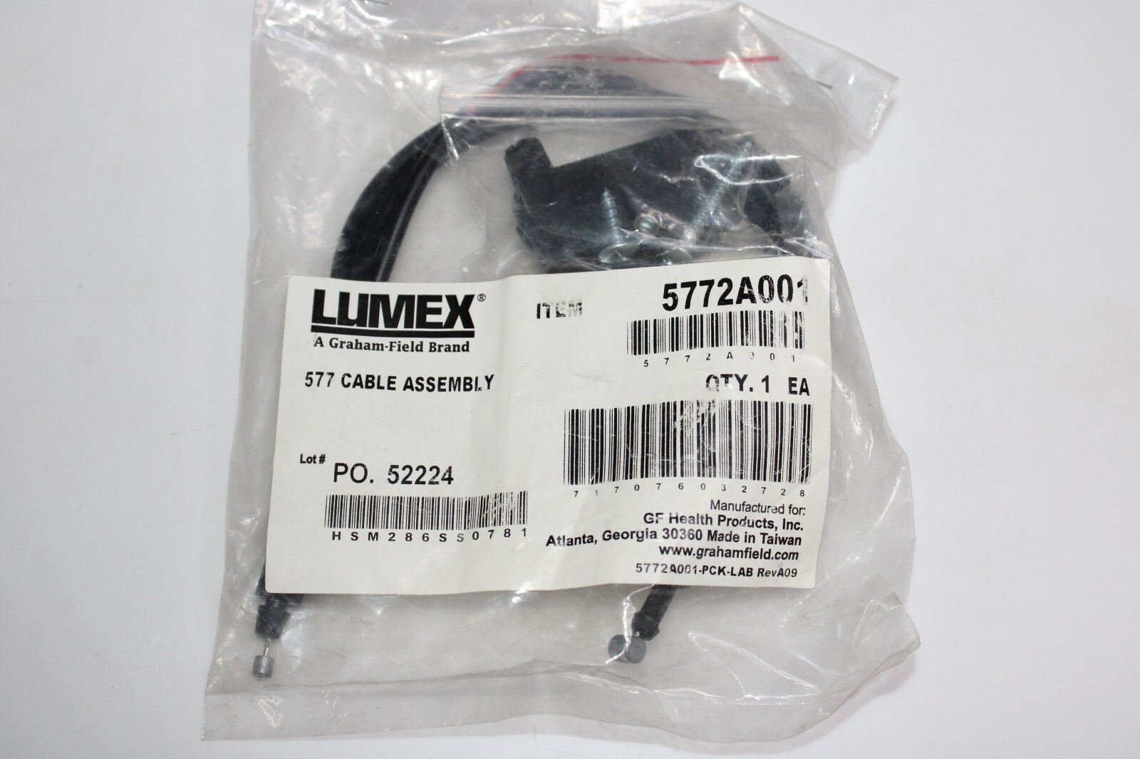 NOS Graham Field Lumex Medical Recliner 577 cable assembly 5772A001