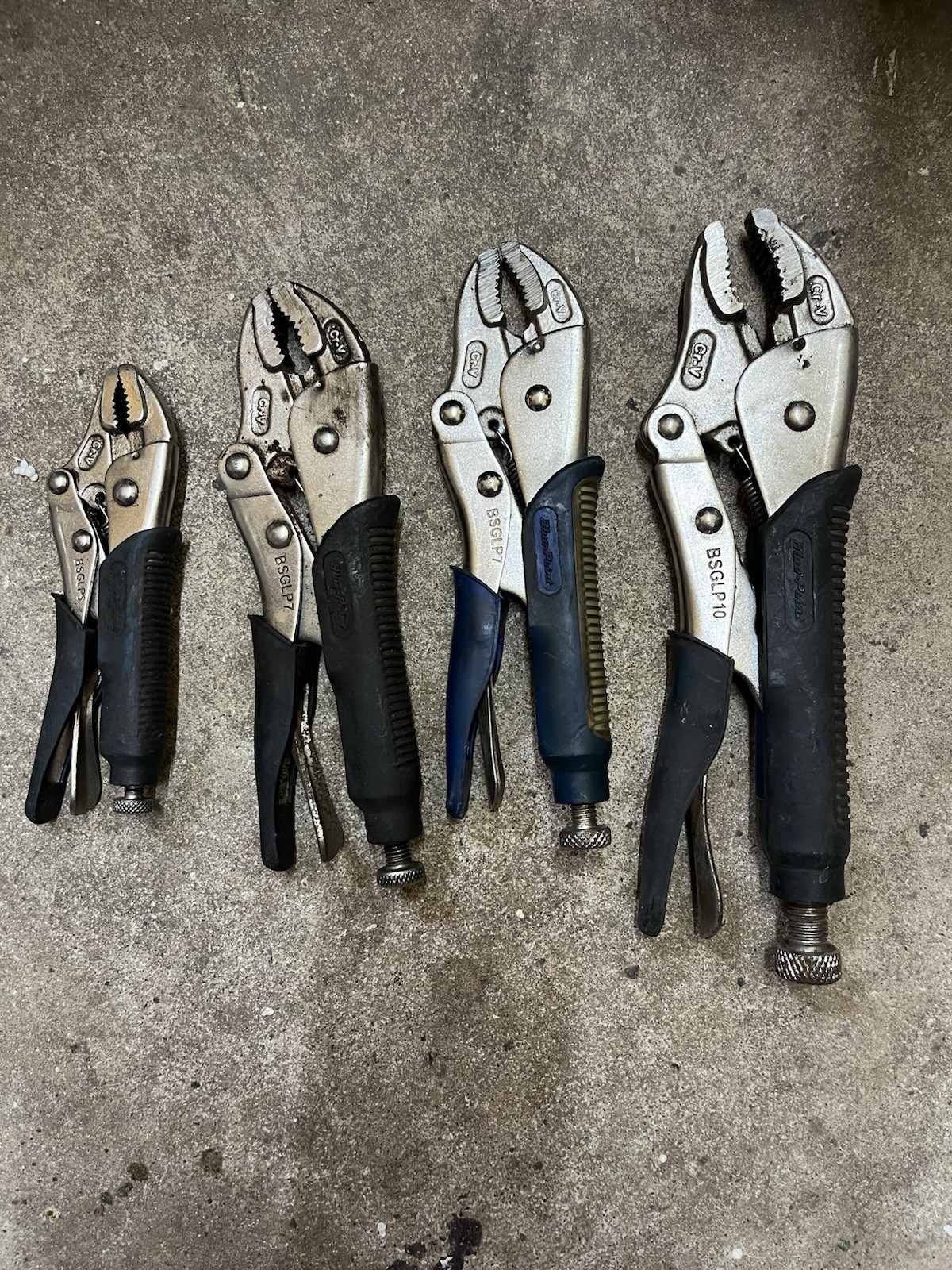 bluepoint BSGLP 10 bsglp7 bsglps Vise grip set lot 4