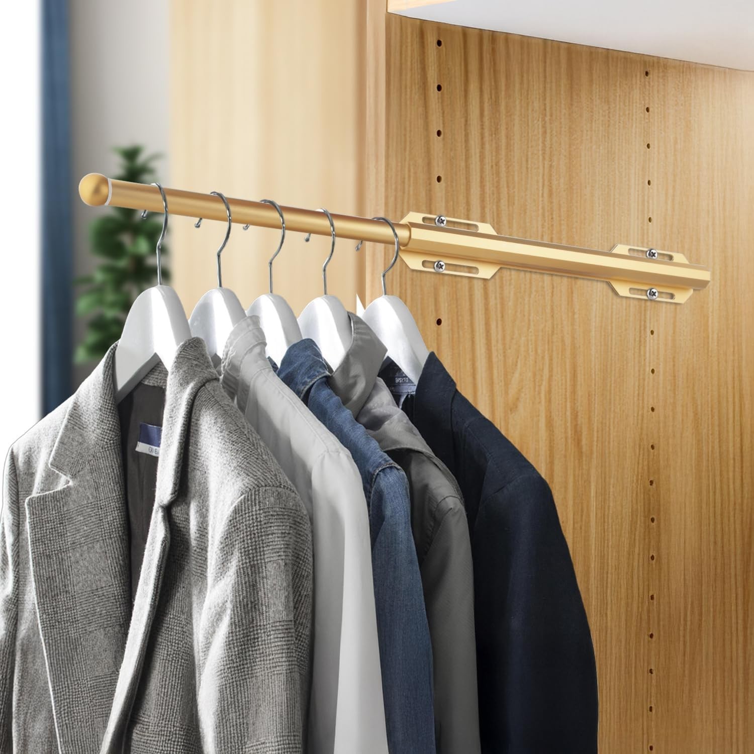 Rod Closet Pull Out 12" Adjustable extending closet rod Standard