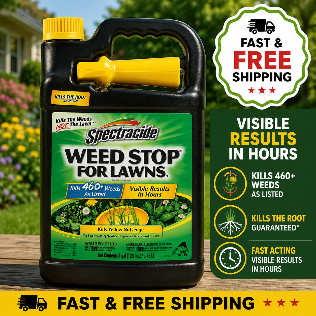 Spectracide Weed Stop for Lawns, Ready-to-Use Formula, 1 Gallon