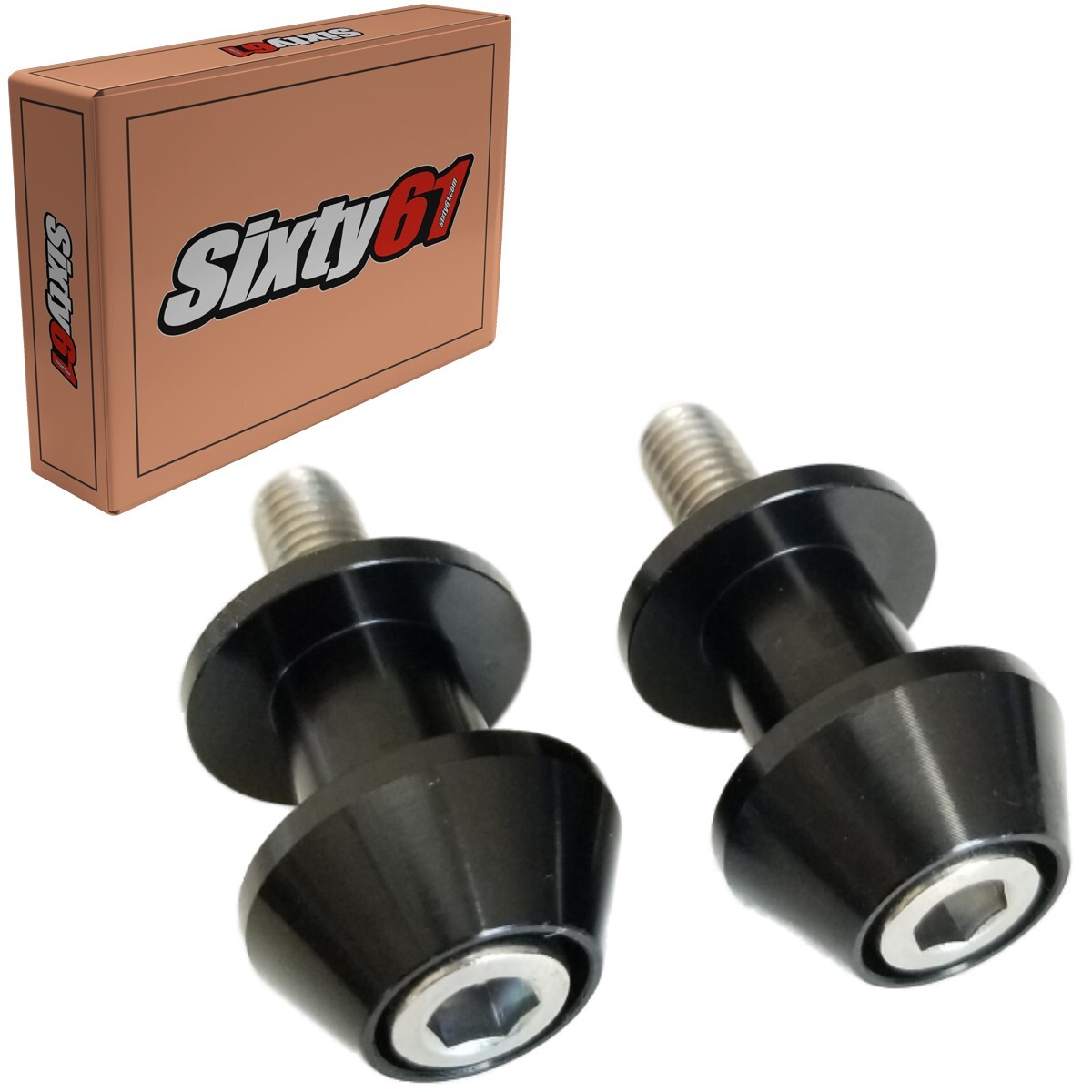 Suzuki GSXR 1000 Swingarm Spools 2001-2022 2023 2024 2025 2026 Black Sliders