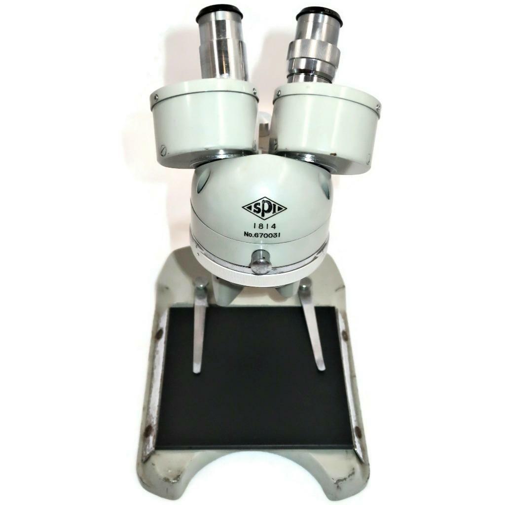Vintage Southern Precision Instrument 1814 Binocular Microscope w/3 Objectives