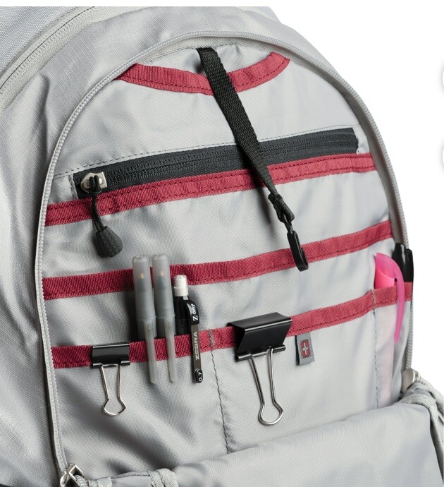 Swiss Tech Unixes 20 Liters Compressor Backpack For School Or Work Grey New