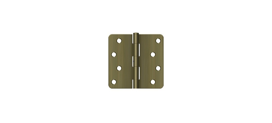 Deltana S44R4N5 4x1/4 Plain Bearing Mortise Door Hinge W/NRP Antique Brass