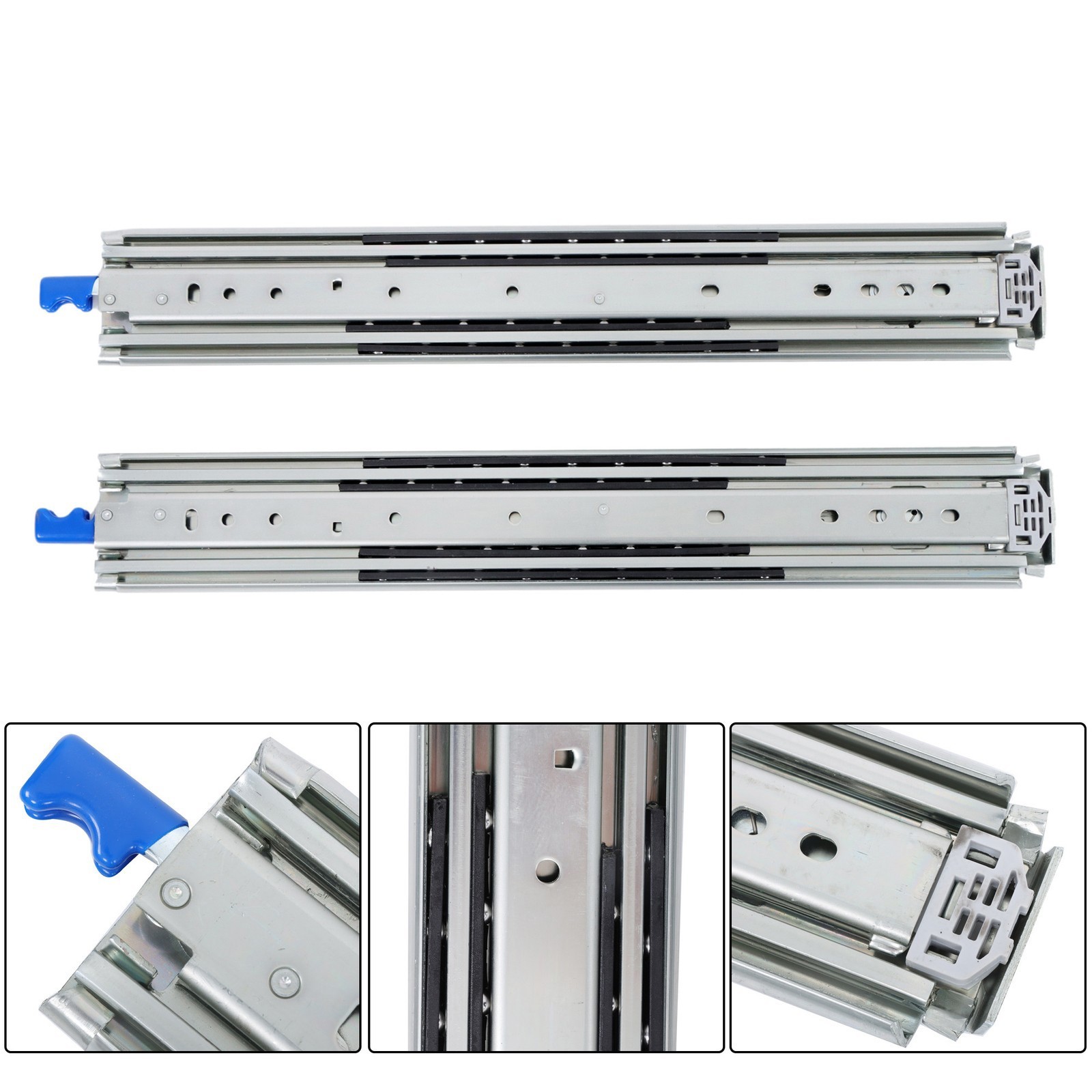 1 Pair Locking Drawer Slides 20 Inch Lock & Full Extension 250 lbs Load Capacity
