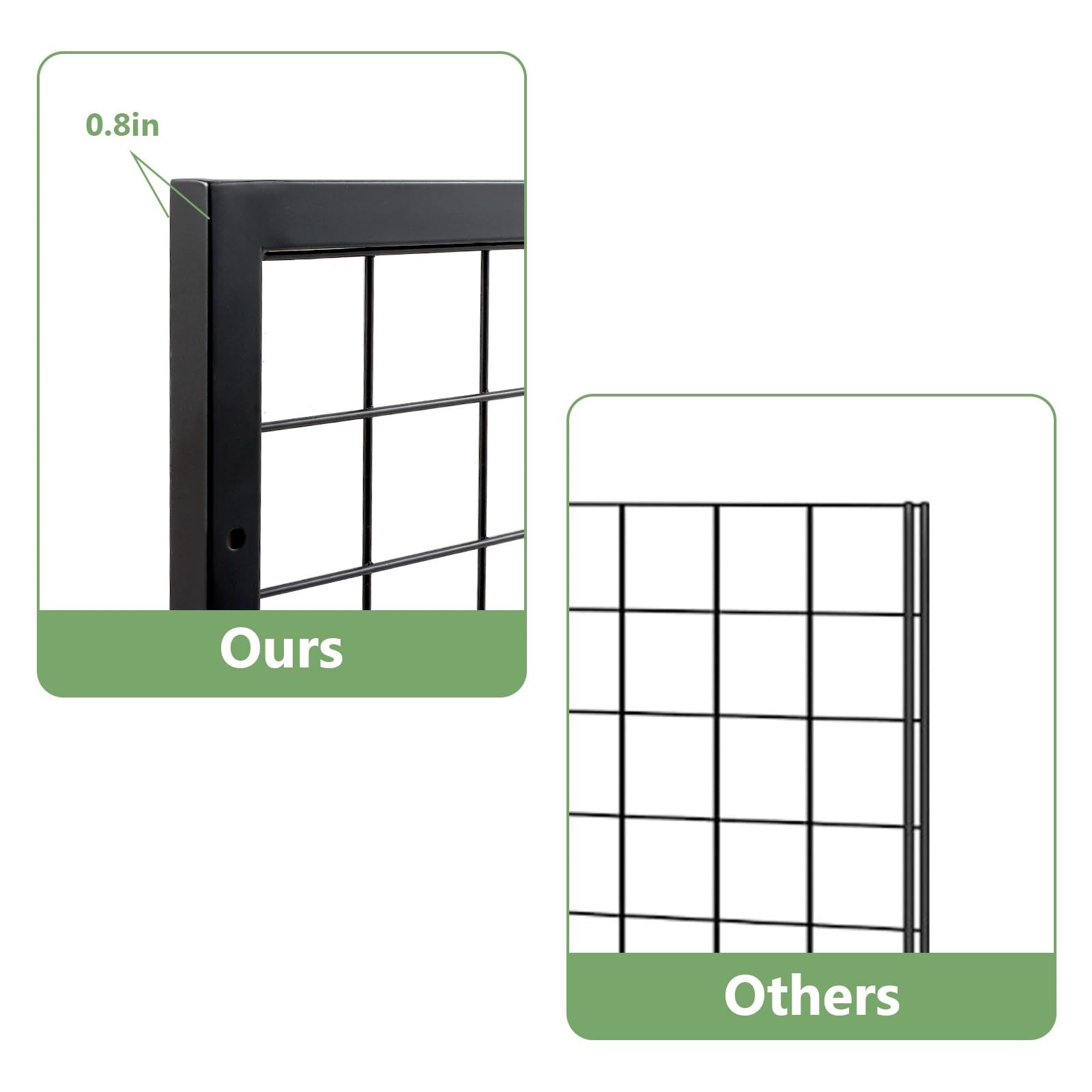 3 Packs Grid Wall Panels, Metal Black Wire Grid Panel, Gridwall Display Rack,...