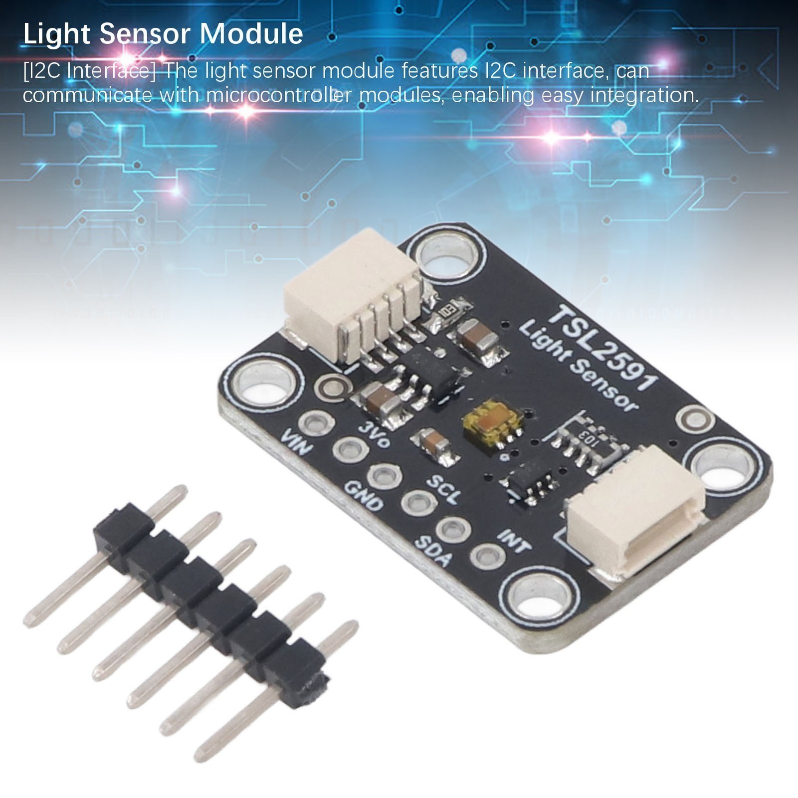 Digital Light Sensor Module TSL2591 I2C Interface High Dynamic High Range