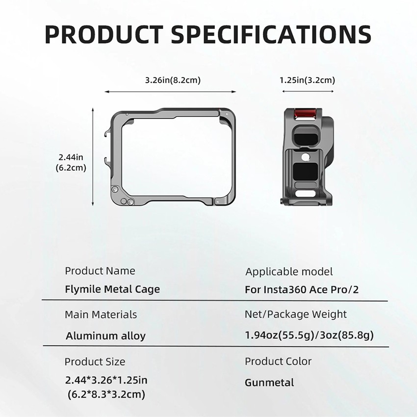 Alloy Camera Protective Cases Quick Release Accessories For Insta360 Ace Pro 2