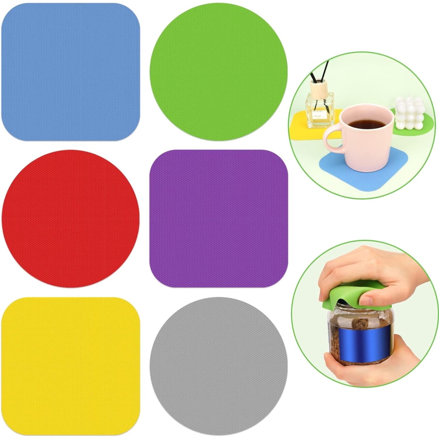 Durable Jar Gripper Pads for Easy Opening, Ideal for Seniors and Children