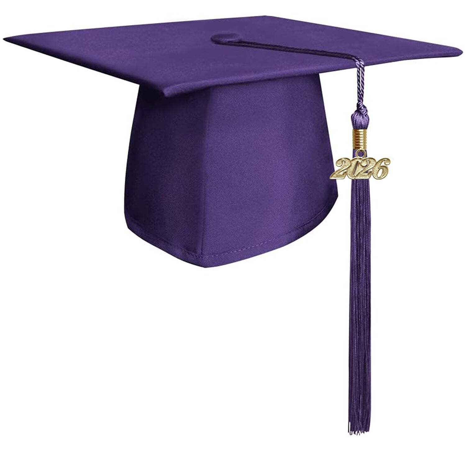 Endea Graduation Matte Adult Purple Cap & Tassel High School and College