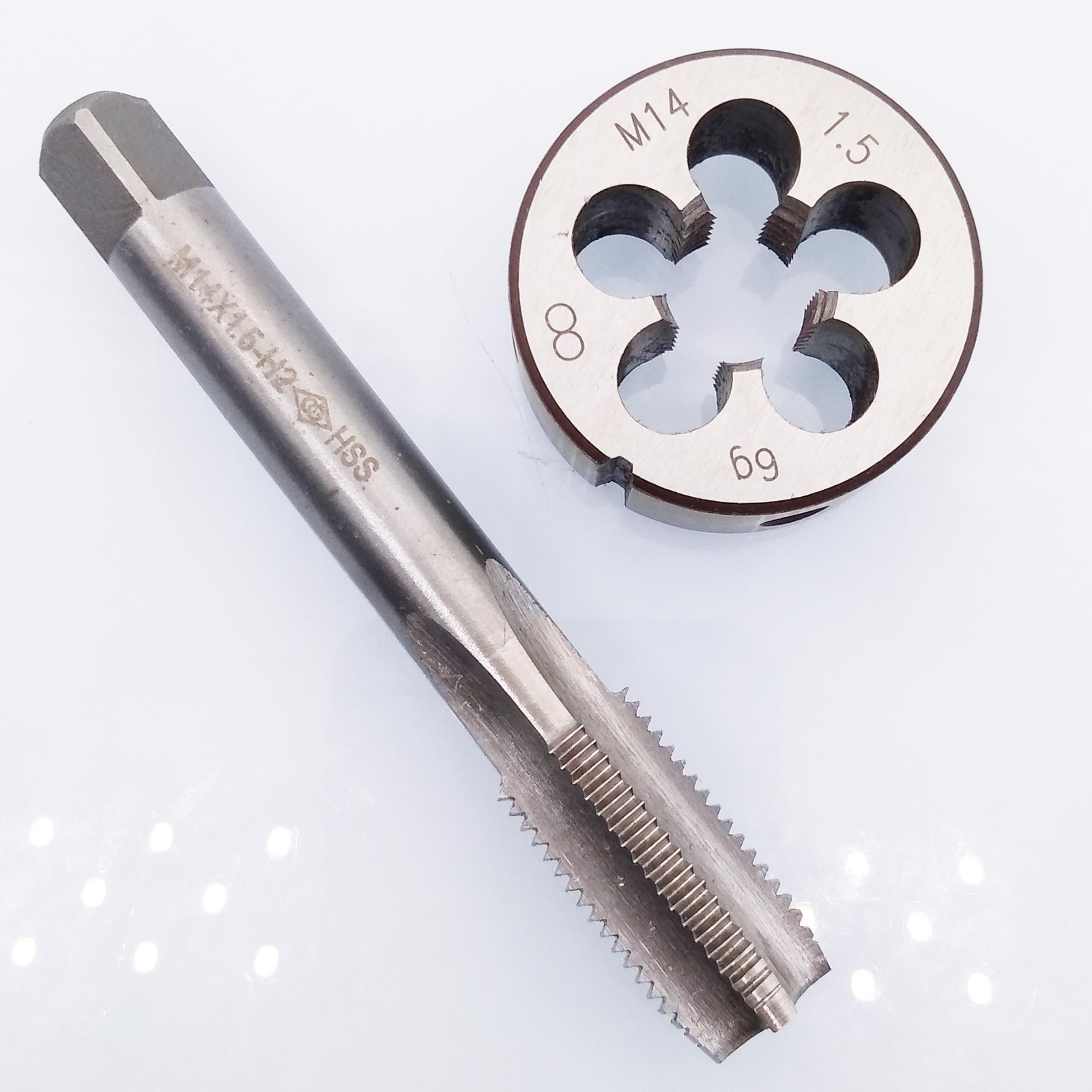 HSS M14 x 1.5mm Tap & M14 x 1.5mm Die Metric Thread Right Hand