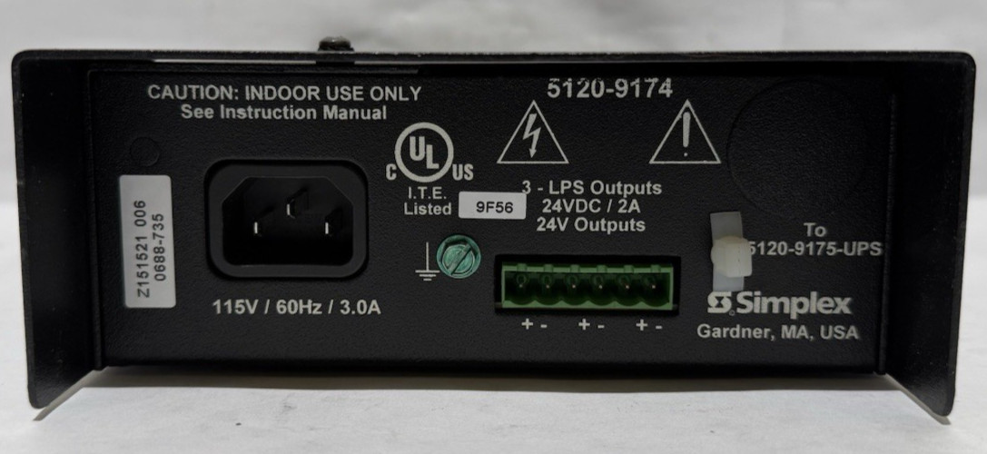 Simplex Intercom Power Supply 5120-9174