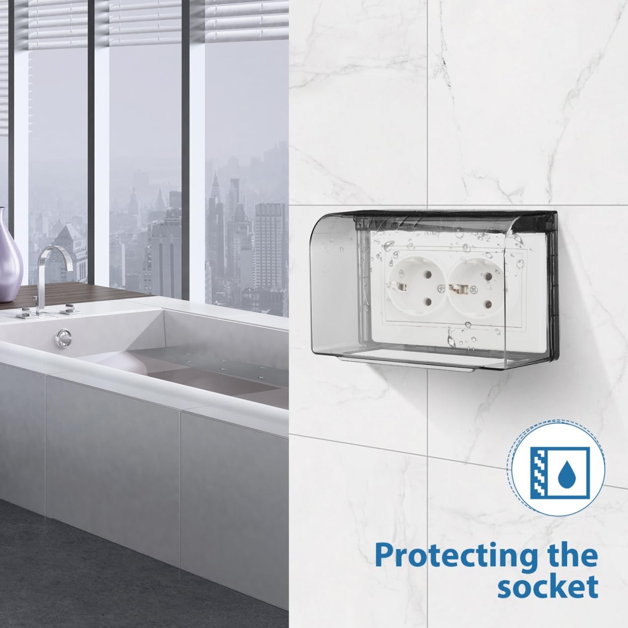 Weatherproof Outlet Cover Double Position Waterproof Socket Protector
