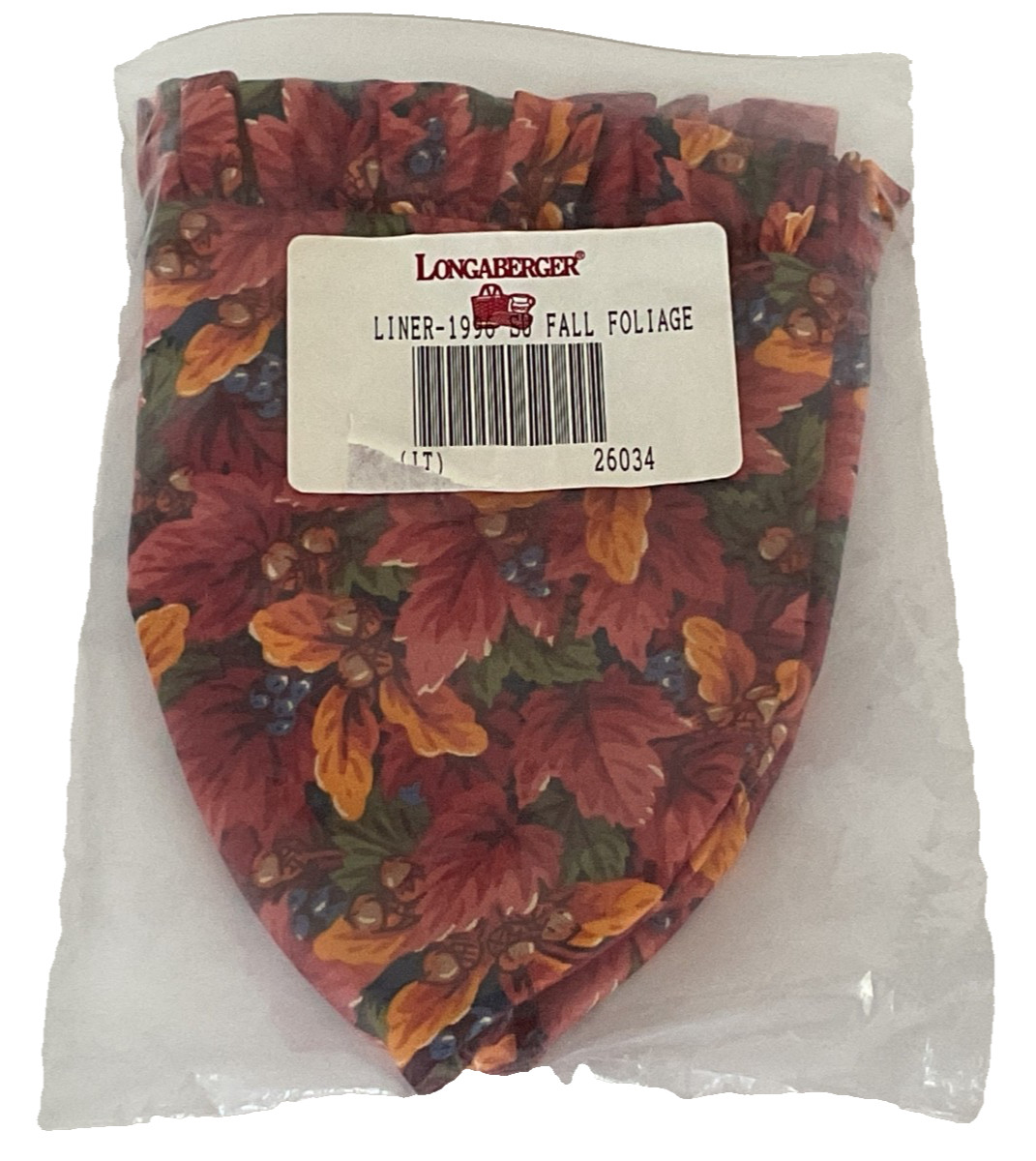 Longaberger Fabric Liner-Fall Foliage- 1996 SU #2604 Autumn Liner NEW