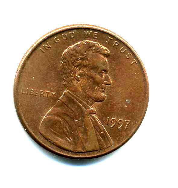Lincoln MEMORIAL Cent 1997 P Average Circulated United States 1 Penny Coin #7513
