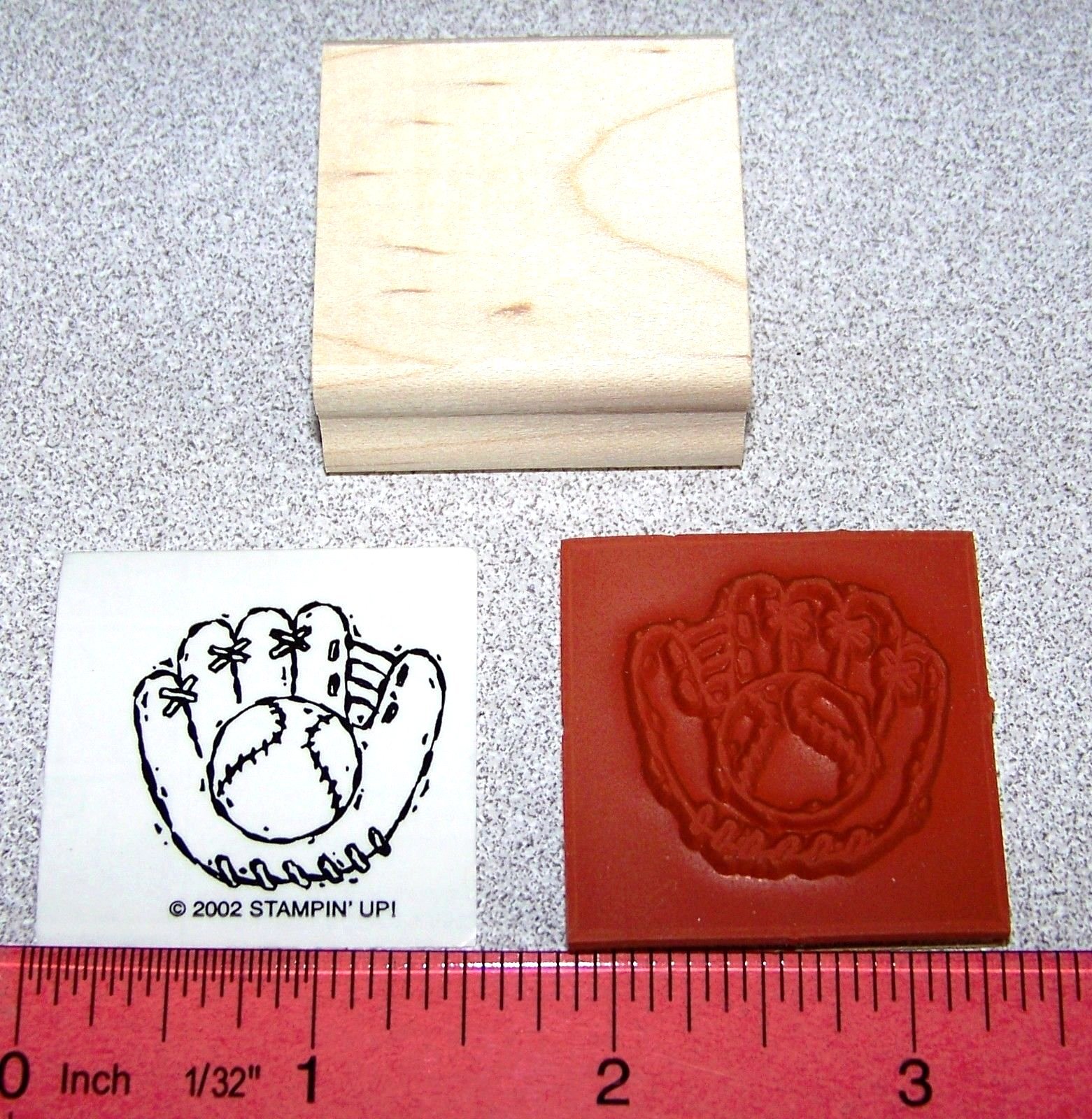 Baseball Glove Rubber Stamp Single Mitt Boy/Girl Toys by Stampin Up Toy Box