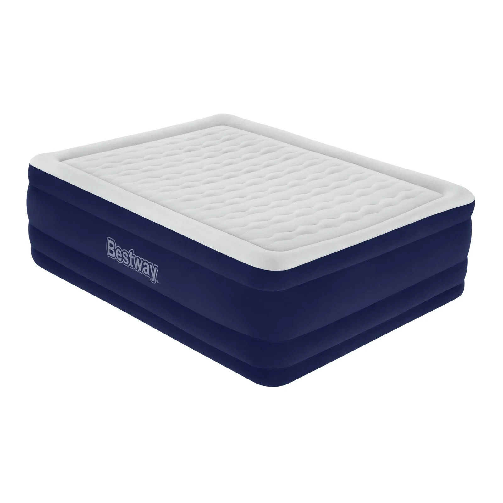 Bestway Tritech Queen Size Air Mattress With Built In Pump - Blue
