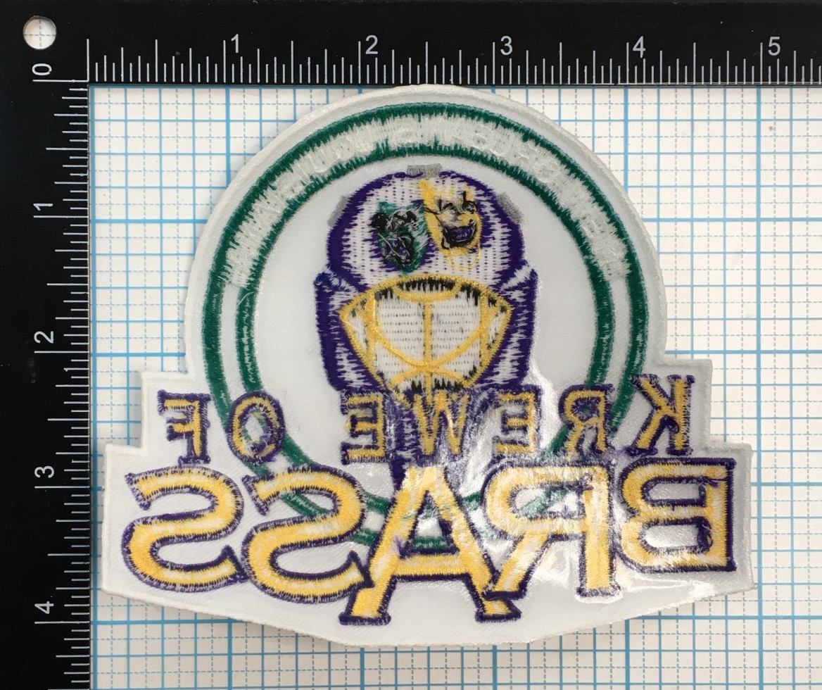 1997-99 NEW ORLEANS BRASS ECHL HOCKEY MINORS VINTAGE 4.75" DEFUNCT TEAM PATCH