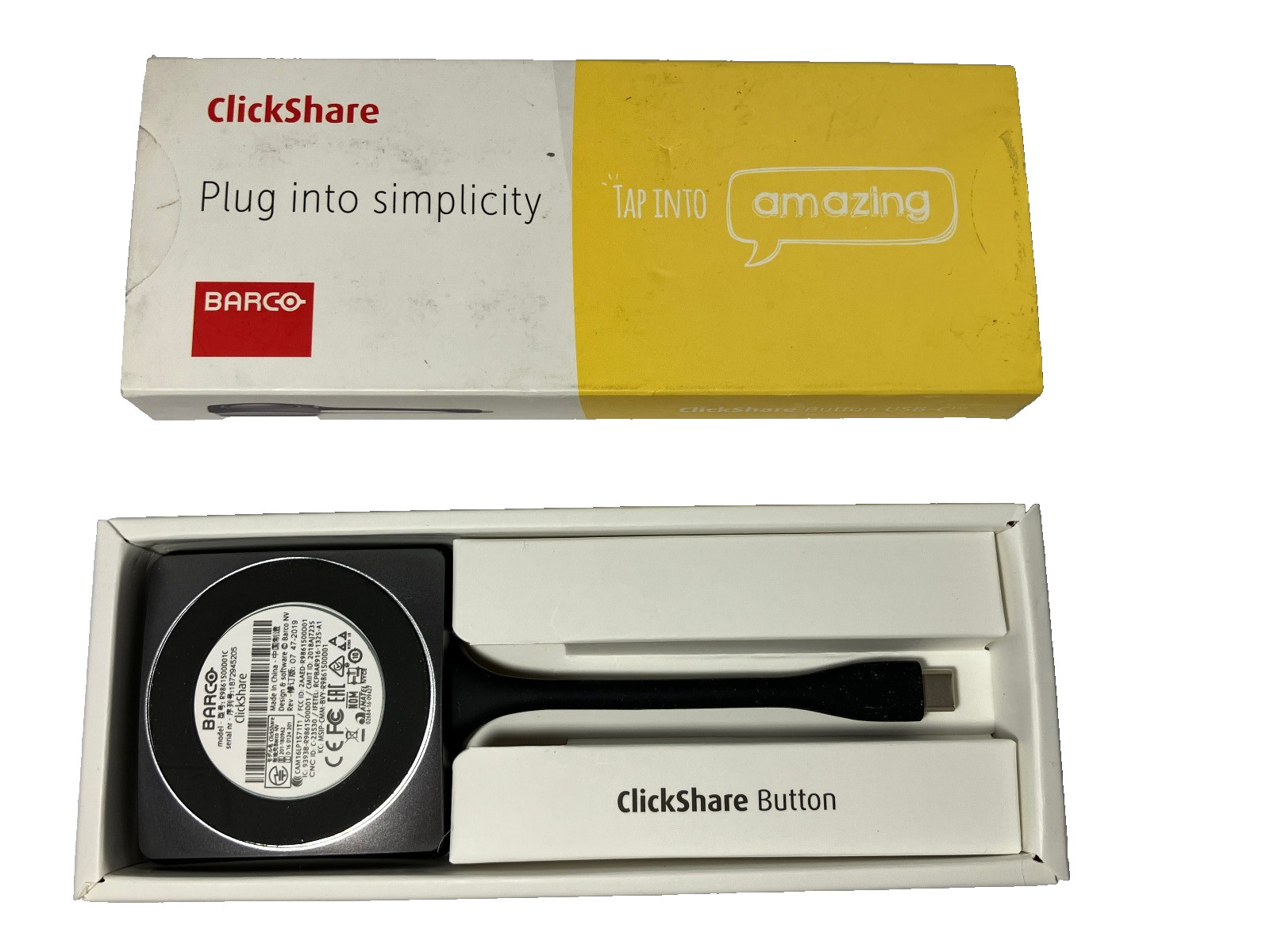 Barco ClickShare USB-C Button R9861500D01C New Open Box