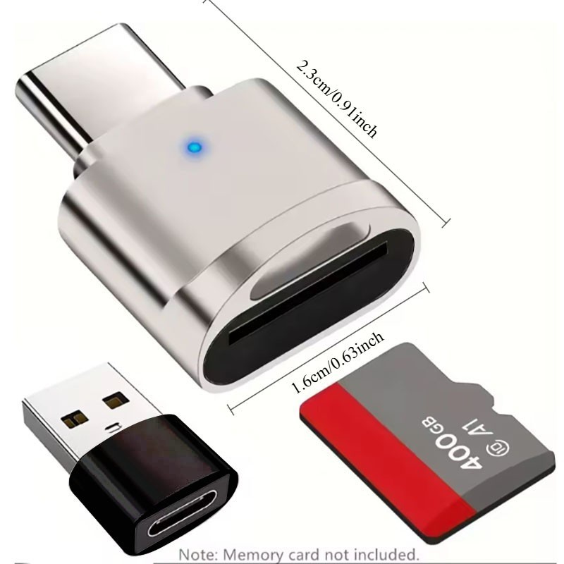 Type C To Micro SD TF Card Reader OTG USB Adapter Converter For Samsung Phone