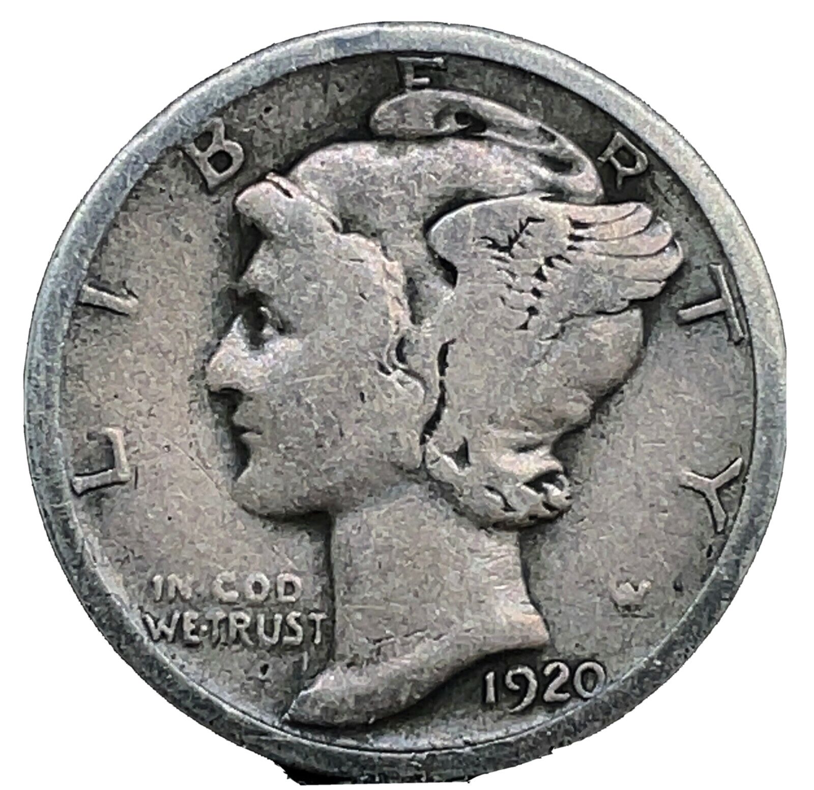 Magic Coin 1920 Mercury Dime Obverse & Wheat Reverse Penny US Magician Coin.